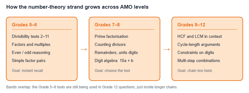 AMO Number Theory Decoded: Divisibility, Remainders and Digit Problems (Grades 5-12, 2026)